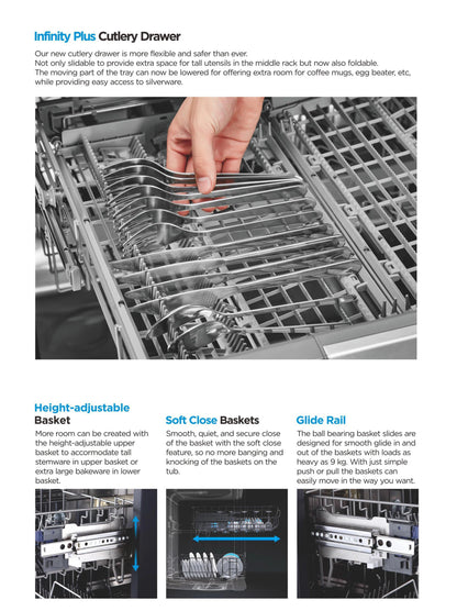Automatic Dishwasher Machine Household Dishwasher Commercial Drawer Dishwashers for Home Kitchen Dish Washer