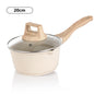 DONNOR 2.5Qt Sauce Pan With Lid Nonstick Granite Saucepan for All Stove Top Sauce Soup Pot Milk Pan with Pour Spouts JT281