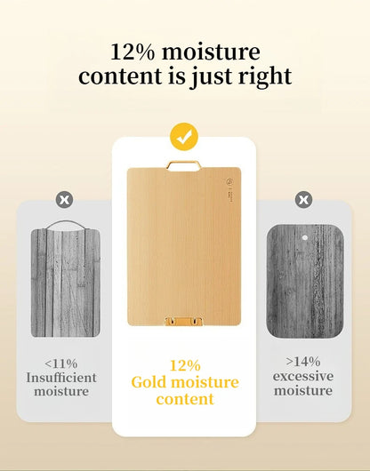 COOKER KING 3 Sizes Standable Cutting Board Moso Bamboo Chopping Board with Sharpening Stone Preparation Board Cost-effective