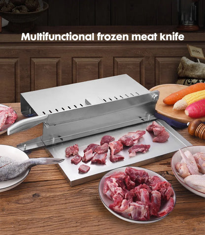2022 Manual Stainless Steel Food Cutter Slicing Machine Automatic Home Kitchen Frozen Meat Slicer Meat Delivery Nonslip Handle