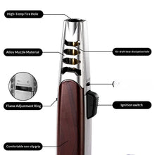 1300° High Power Welding Gun Windproof Turbine Butane Gas Lighter Safety Lock Switch Outdoor BBQ Kitchen Cigar Lighters Smoking