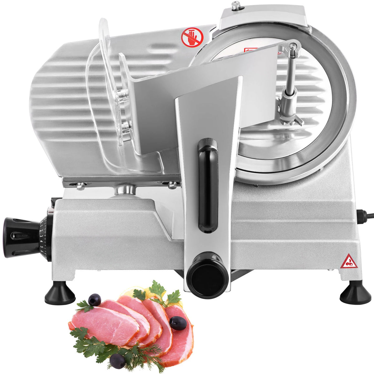 SucceBuy Meat Slicer 200W/240W/320W/340W Electric Deli Food Slicer Adjustable Thickness Commercial and Home Use Cut Meat Cheese