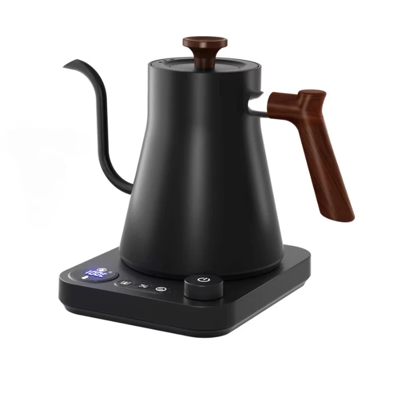 900ML Coffee Teapot Stainless Steel Quick Water Boiler Electric Gooseneck Kettle 1200W Temperature Control Suitable for Home Use