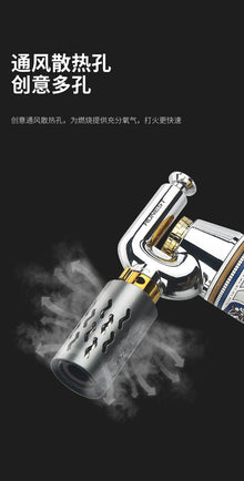 HONEST High Temperature Welding Gun 2 Types Of Flames Butane Gas Turbine Torch Lighter Outdoor BBQ Kitchen Cigar Lighters Gadget