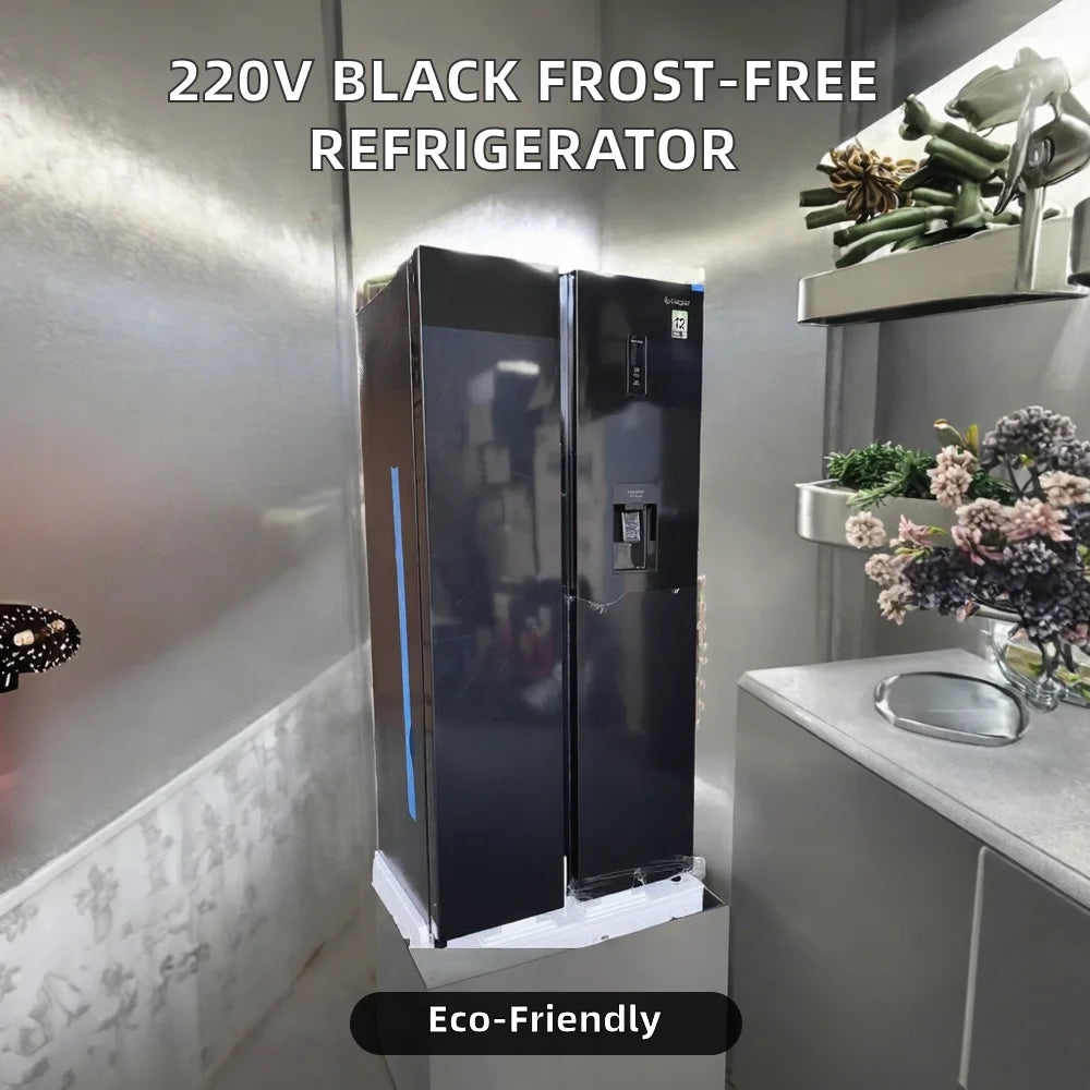 Large Capacity Double-Door Smart Air-Cooled Frost Freezer Refrigerator Best Quality for Home or Hotel Use