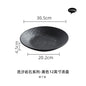 Black and white ceramic tableware, plates, plates, household eating bowls, soup bowls, high-end luxury Japanese tableware sets.