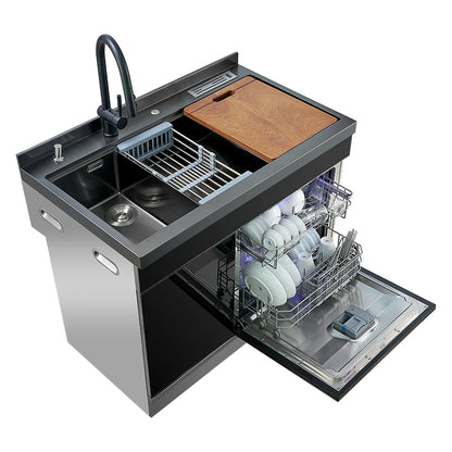 Integrated Sink Dishwasher Kitchen Built In 1000mm Sink Dishwasher Machine Automatic Smart In Stainless Steel Sink Dishwashers