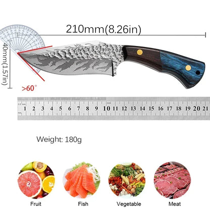 WXCOO Kitchen Knife Durable Meat Cutting Stainless Steel Utility Barbecue Forged Boning Knife Fruit Slicing Cooking Tools