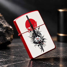 Japanese Style Samurai Sword Themed Lighter, Exquisite Ukiyo-E Art Pattern Design, Portable Stylish Ignition Tool, Perfect For Daily Use Outdoor Activities Gifting Collection, Fits All Scenarios With Unique Aesthetic De A Hum