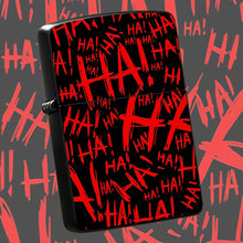 Stylish Fun Red Black Crazy Laugh Graffiti Lighter, Unique Edgy Ha Print Portable Igniter, Versatile For Daily Party Camping Outdoor Activities, Novelty Creative Decorative Lightweight Accessory, Ideal As Thoughtful Gif A Hum