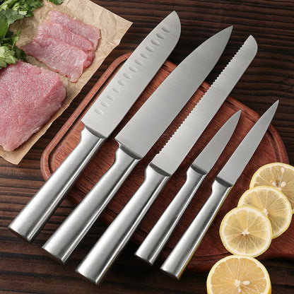 5 piece knife set, Seiko hollow handle stainless steel kitchen Chef's knife, home ladies' chopping/carving/slicing/paring knife