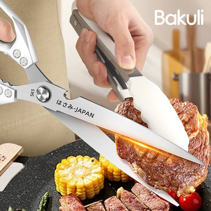 Extended Stainless Steel Kitchen Scissors Heavy-duty Barbecue Scissors Steak Shears,Multi-purpose Chicken Bone Scissors