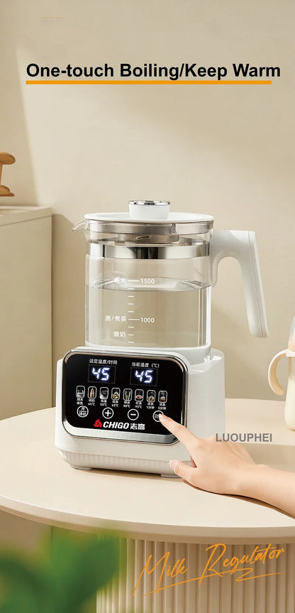 1.5L Electric Kettle Home Health Kettle Multifunctional Milk Regulator Temperature Control Flower Tea Kettle Auto Keep Warm 800W