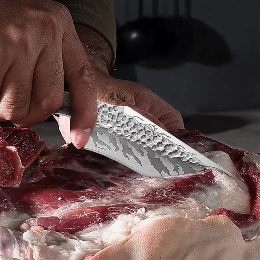 WXCOO Kitchen Knife Durable Meat Cutting Stainless Steel Utility Barbecue Forged Boning Knife Fruit Slicing Cooking Tools