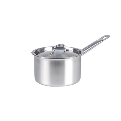 Stainless Steel Milk Pot 16 18 20 22 24cm with Lid Sauce Pan for Gas Electric Induction Stove Boiling Simmering Use