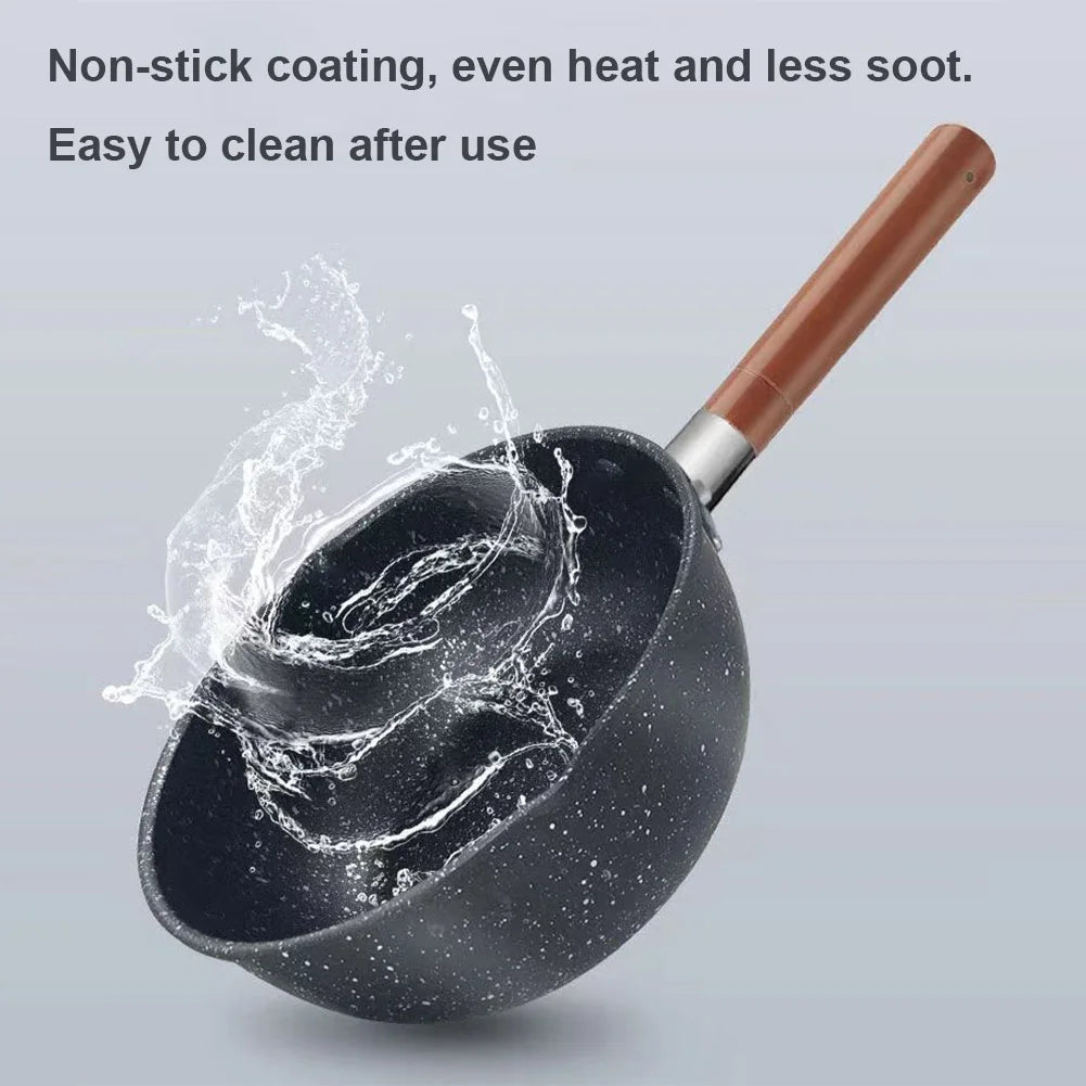 Cast Iron Hot Oil Pot Non-Stick Sauce Pan Soup Pot with Pour Spout Milk Saucepan Cooking Boiling Butter Warmer Heat Kitchen Pan