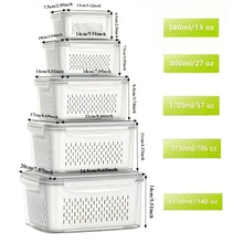 6pcs/set Large Capacity Fruit Storage Containers for Fridge with Removable Colander,Keep Berry Fruit Fresh Longer