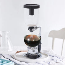 500ml Tabletop Siphon Pot Syphon Coffee Maker 5.12x3.74x14.76in Siphon Vacuum Coffee Maker Borosilicate Glass Stainless Steel for Home, Coffee Shop, Office
