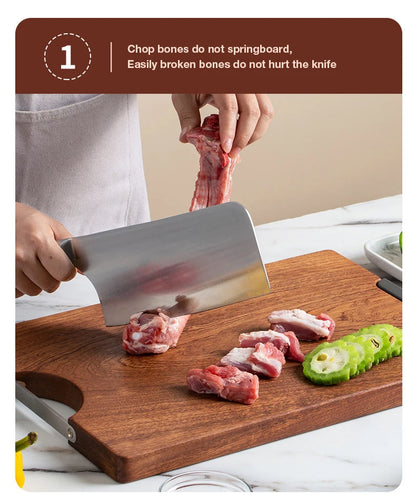 Ebony chopping board solid wood square plate multi-functional double-sided cutting board kitchen whole wood cutting board