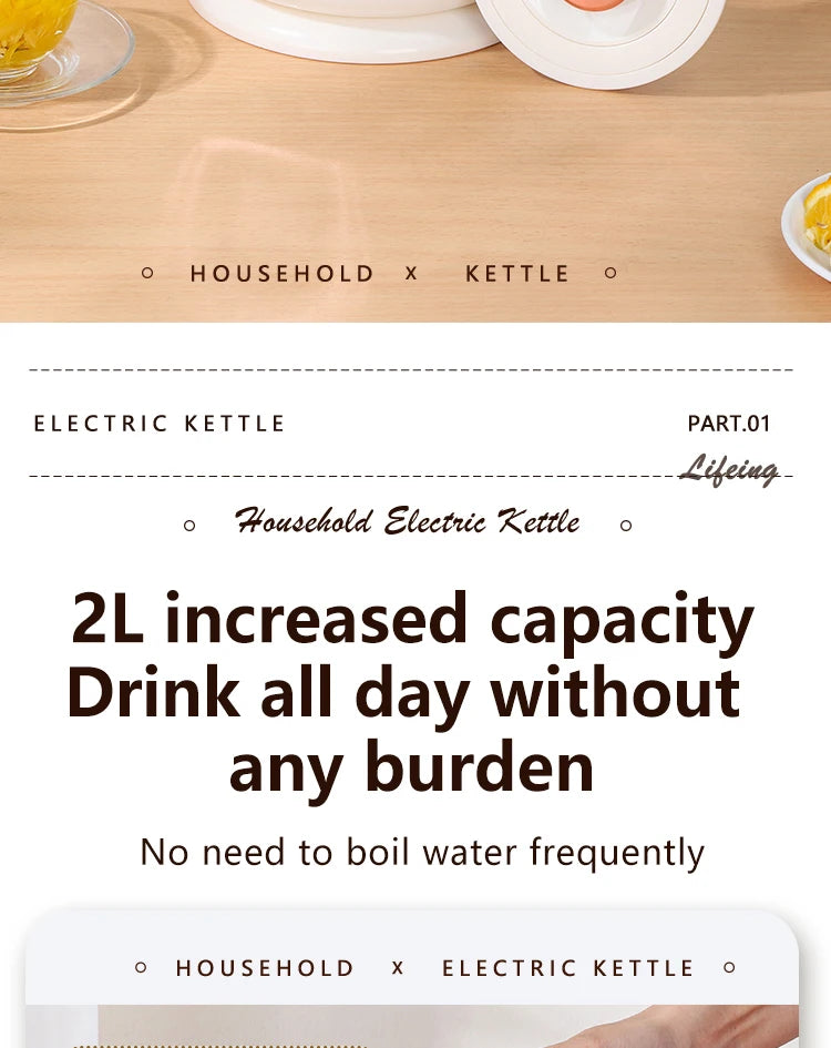 GELAIBO electric kettle mechanical thermometer shows the temperature, high-quality temperature control, European-style fashion s