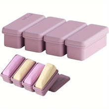 4 Grids Silicone Ice Cubes Trays With Lid Homemade Popsicle Mould Food Freezing Container for Freezer Molds for Soups and Sauces