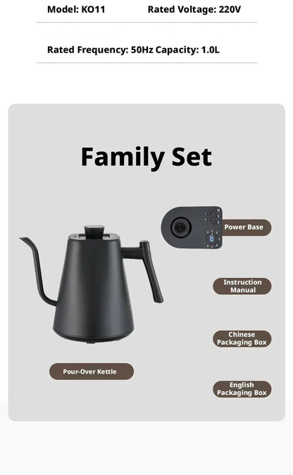 900ML Electric Gooseneck Kettle Constant Temperature Rapid Heating Hand Brew Coffee Pot Gooseneck Kettle Tea Kettle 110V/220V