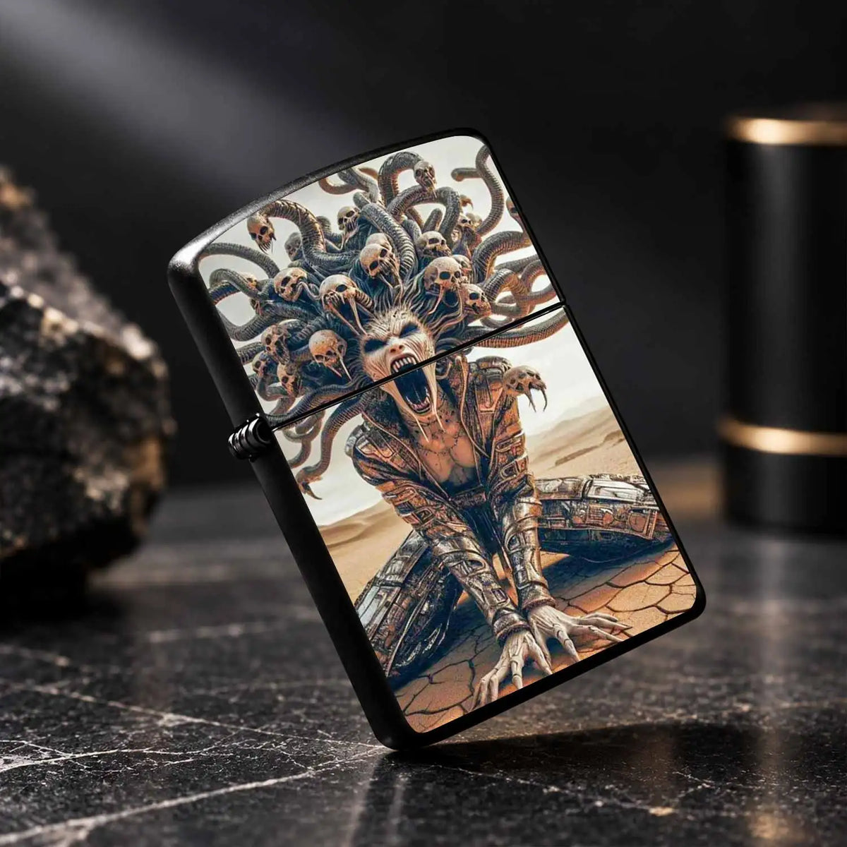 Creative Gorgon Lighter Desert Fantasy Myth Themed Unique Art Decor Gift For Friends Partner Daily Outdoor Use Edgy Weird Aesthetic Portable Full-Scene Applicable Cool Personalized Collectible A Humorous And Interesting Light