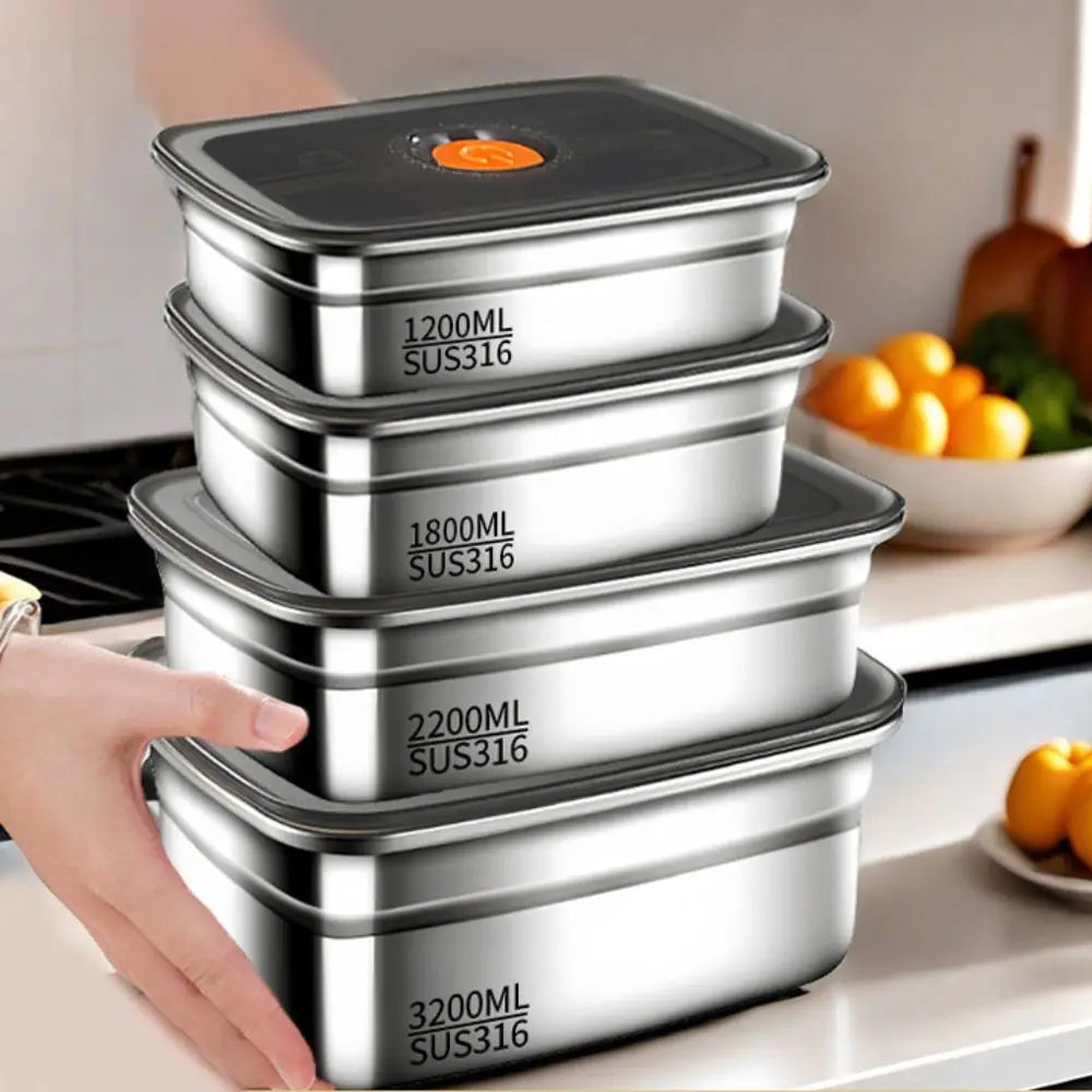 Stainless Steel Camping Lunch Box – Leak-Proof, Freezer & Microwave Safe Bento Container