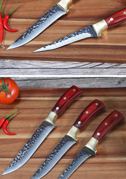 Forged Boning Knife Original Design block chef cooking 3 pieces stainless steel kitchen knives kitchen knife set for kitchen