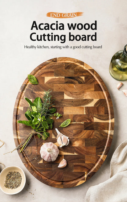 XINZUO Acacia Wood Cutting Board Cut Bread Fruit Meat Quality Kitchen Wooden Chopping Blocks Non-slip Kitchen Tools
