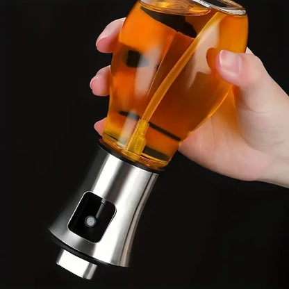 Kitchen Oil Sprayer for Cooking,6.8oz/200ml Olive Oil or Vinegar, Trigger Design,Stainless Steel Vinegar Glass Spray Bottle