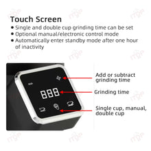 64mm Commercial Coffee Grinder Stainless Steel Flat Burr Quickly Detachable Burr& Powder Channel Quantitative Setting