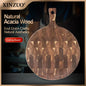XINZUO Acacia End Grain Cutting Board 42.5x32cm Seamless, Ergonomic Handle Acacia Wood Surface for Heavy-Duty Meat & Vegetable