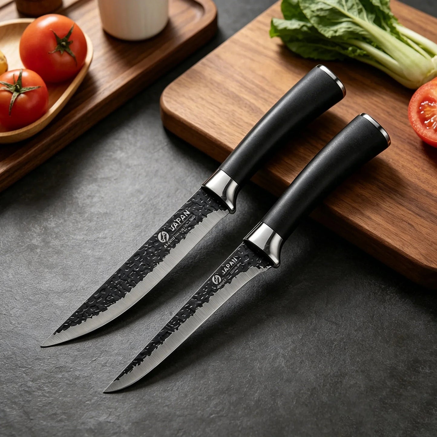 1/2-piece Kitchen Knife Set Japanese Stainless Steel Kitchen Knives With Nonslip Handles Sharp For Meat Cutting And Bone Removal