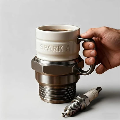 Spark Plug Coffee Cup Ceramic Car Themed Mug for Mechanics Garage Enthusiasts Creative Gift