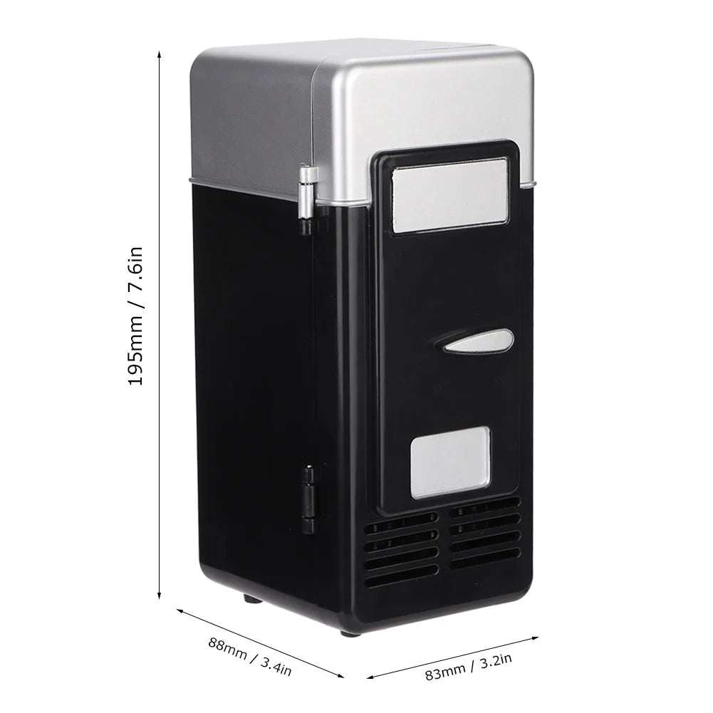 1Pc Mini USB Refrigerator Office Mini Heating And Cooling Dual Use Portable Refrigerator Drink Cooler