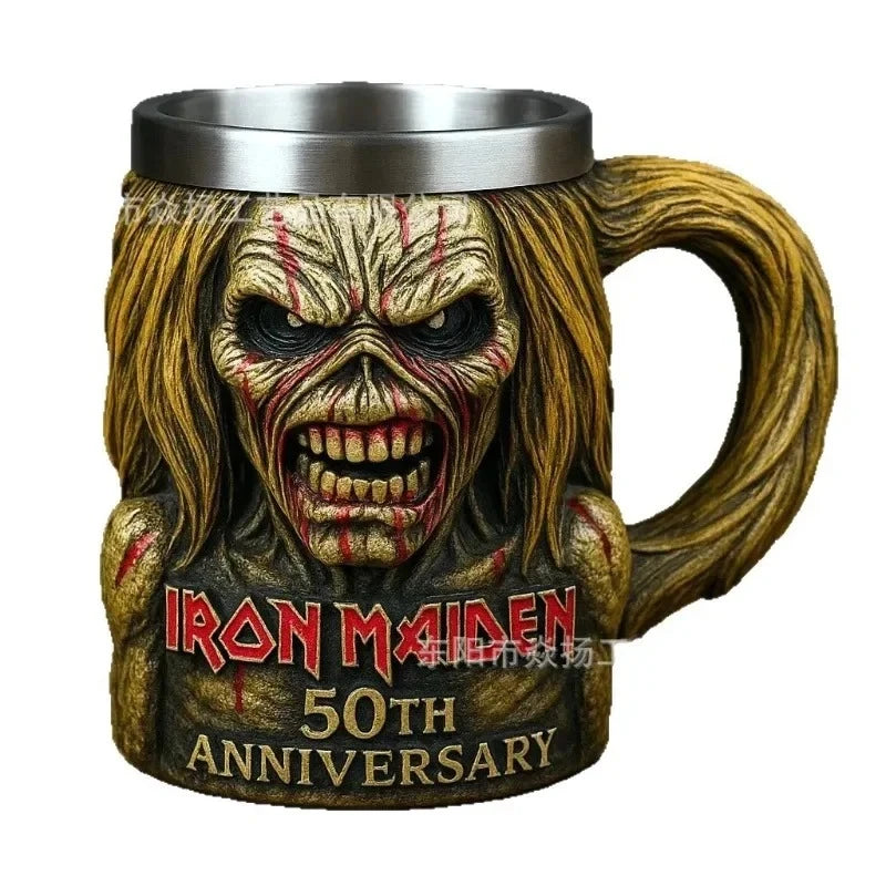 Iron Maiden 50th Band Peripheral Model Cup Iron Maiden Band 50th Anniversary 3D Mug Peripheral Gift Model Ornaments