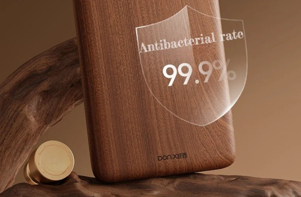 JUSTINLAU 4 Sizes Square Wood Cutting Board Ebony Household Antibacterial and Mildew Proof Fruit Meat Vegetables Chopping Board