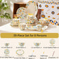 Dishes set modern dinner dish set ceramic luxury serving table set chinese travel kit noble modern classic bowl set