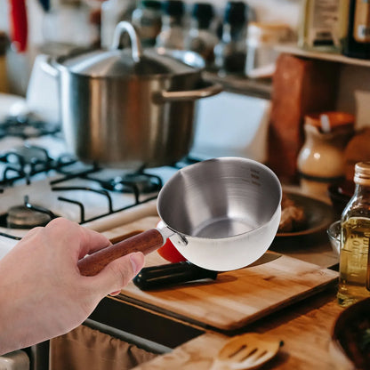 Stainless Steel Small Sauce Pan Compact Hot Oil Pot Mini Induction Kitchen Cooker Boil Stew Fry Oil Heating Pan