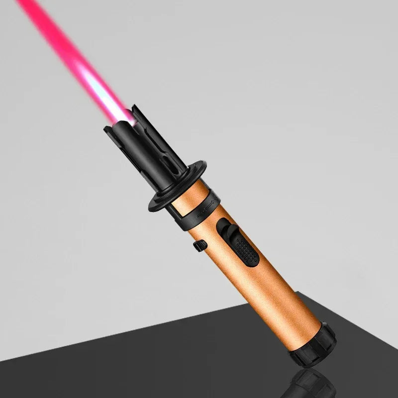 Metal Gas Lighter Powerful Kitchen Cooking Torch Turbo Flame Jet Outdoors BBQ Barbecue Smoking Accessories Windproof Lighters