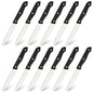 12 Pieces 4.5 Inch Steak Knives Set, Round Tip Serrated Steak Knives with POM Triple Rivets Handle, Dishwasher Safe