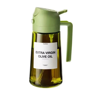 2-in-1 16oz 470ml Brown Glass Oil Sprayer Leakproof Eco-Friendly Olive Oil Dispenser Perfect for Cooking BBQ Grill Air Fryer