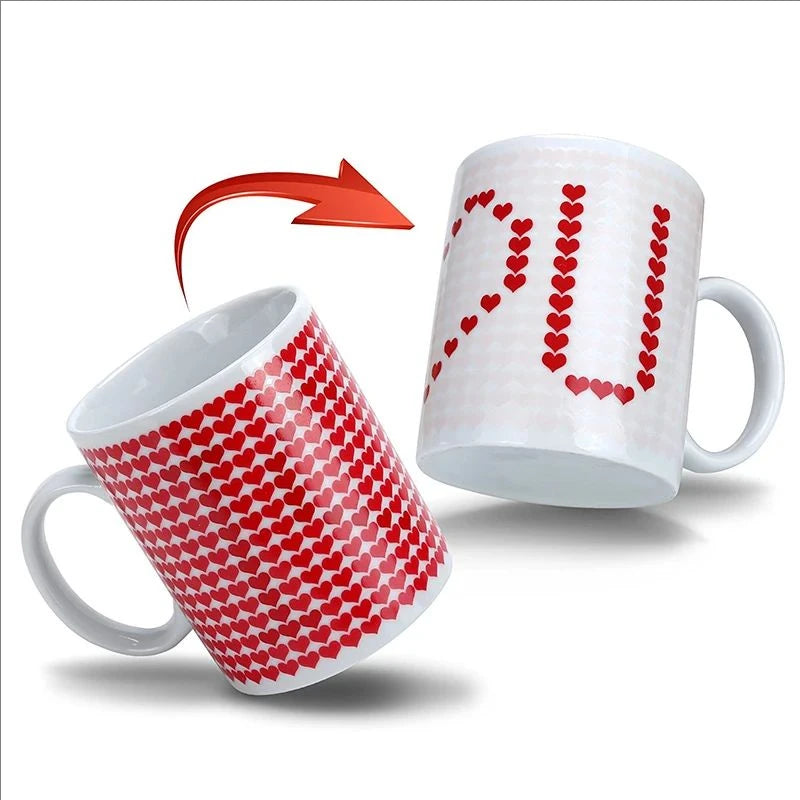 Creative Battery Magic Mug Positive Energy Color Changing Cup Ceramic Discoloration Coffee Tea Milk Mugs Novelty Gifts