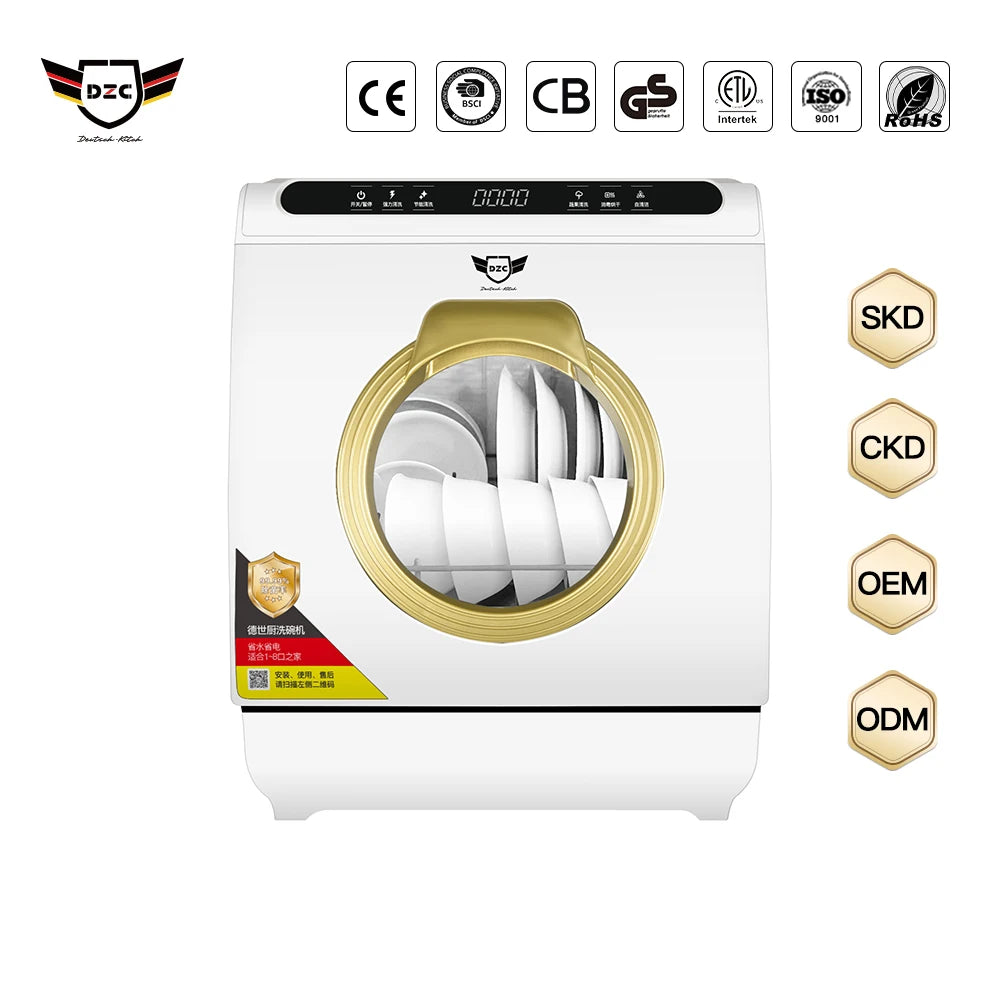 Q8-Max Household Free-installation Mini Dish Washing Portable Automatic  Freestanding Electronic Dishwasher Machine Home 8 Sets