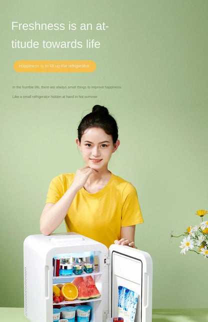 220V Mini Refrigerator Small Household Dormitory Car Mounted Refrigerator Mini Student Refrigeration Single Person Small  HCB1