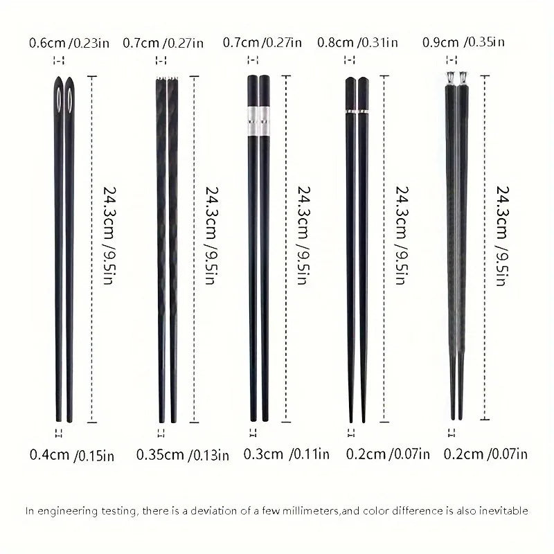 Modern Alloy Chopsticks Set of 8,Non-Slip Tips & Dishwasher Safe, Healthy Alternative to Wood,Upgraded Kitchen Dining Essentials
