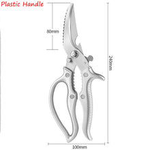 2025 New Kitchen Strong Scissors Sharp Stainless Steel Scissors BBQ Scissors Household Chicken Bone Scissors, Steak Scissors