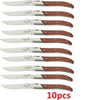 2/4/6/10pcs 8.25inch Laguiole Steak Knives Wood Cutlery Tableware Korean Japanese Dinnerware Rose Wooden Handle Dinner Forks