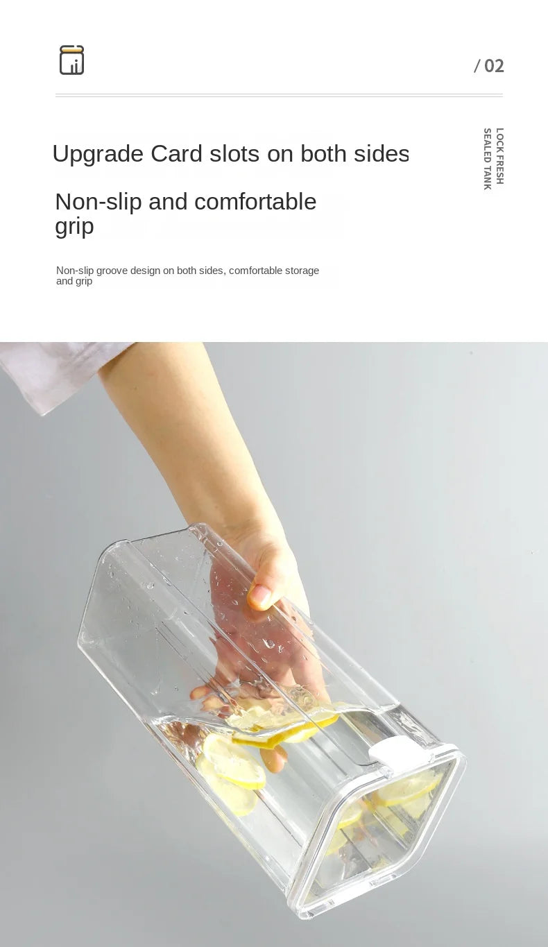 1-5PCS Sealed Jars Large Capacity Waterproof Transparent Scene Kitchen Candy Dried Grain Storage With Lid Fridge Storage Tank